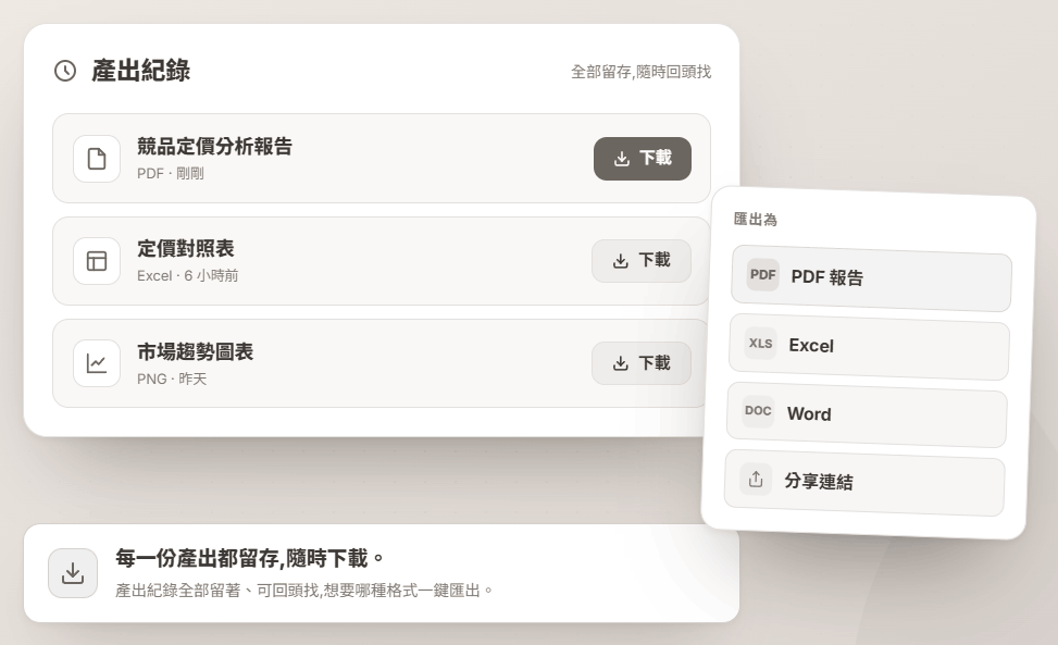追蹤與下載